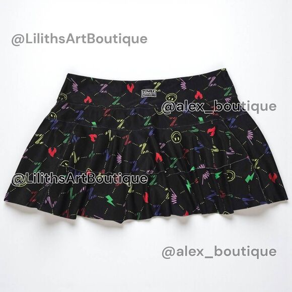 Zumba Generation Skort Shorts Bold Black Multicolor Print Size L (E027) - Picture 4 of 7